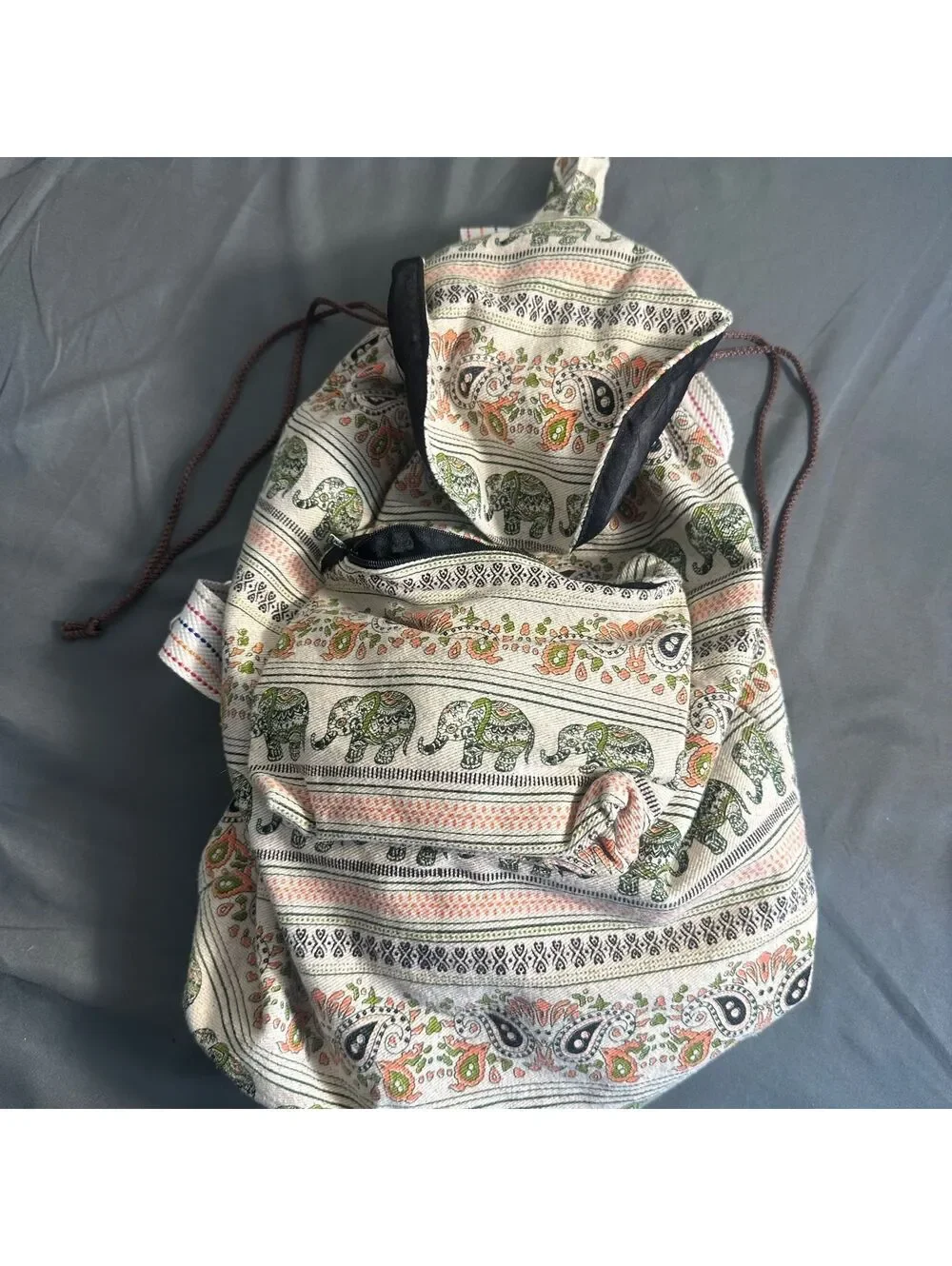 Elephant Backpack Boho Festival Patterned Bag